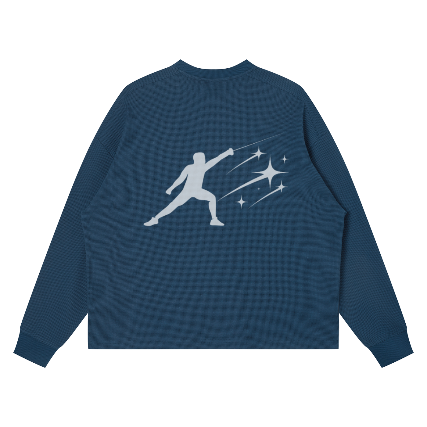 BE EN GARDE™ WAFFLE BOXY LONG SLEEVE