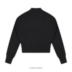 TAB DEPT. MOCK NECK ZIP CARDIGAN