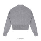 TAB DEPT. MOCK NECK ZIP CARDIGAN