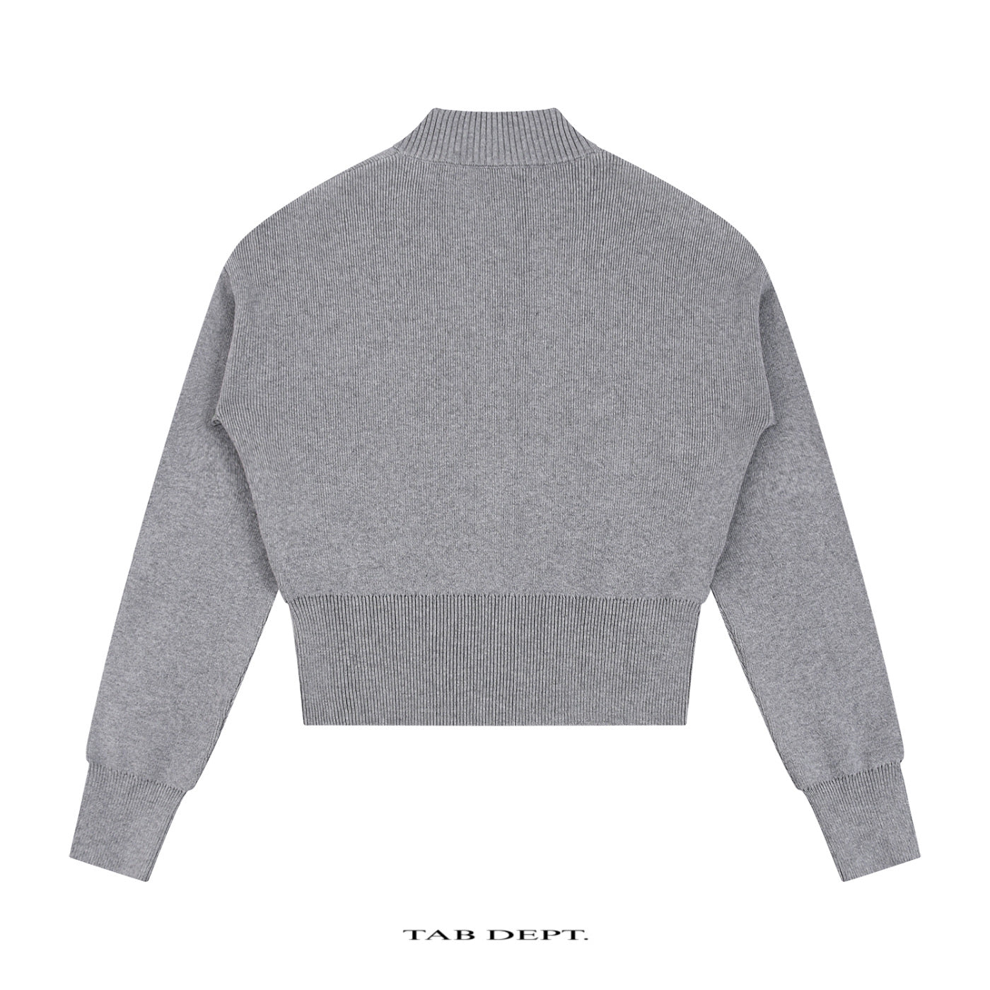 TAB DEPT. MOCK NECK ZIP CARDIGAN