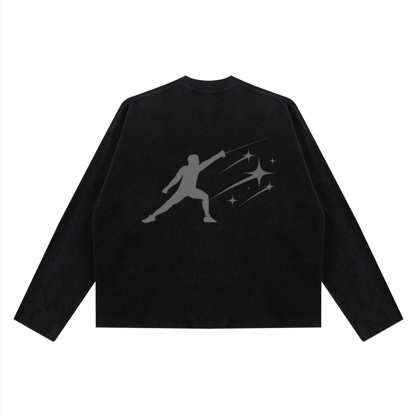 BE EN GARDE™ VINTAGE WAFFLE  RAW EDGE LONG SLEEVE