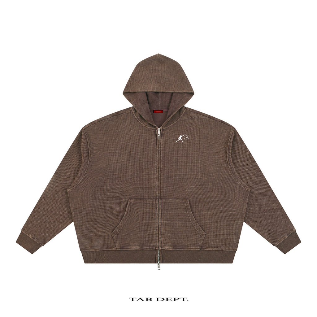 TAB DEPT. VINTAGE WAFFLE ZIP HOODIE