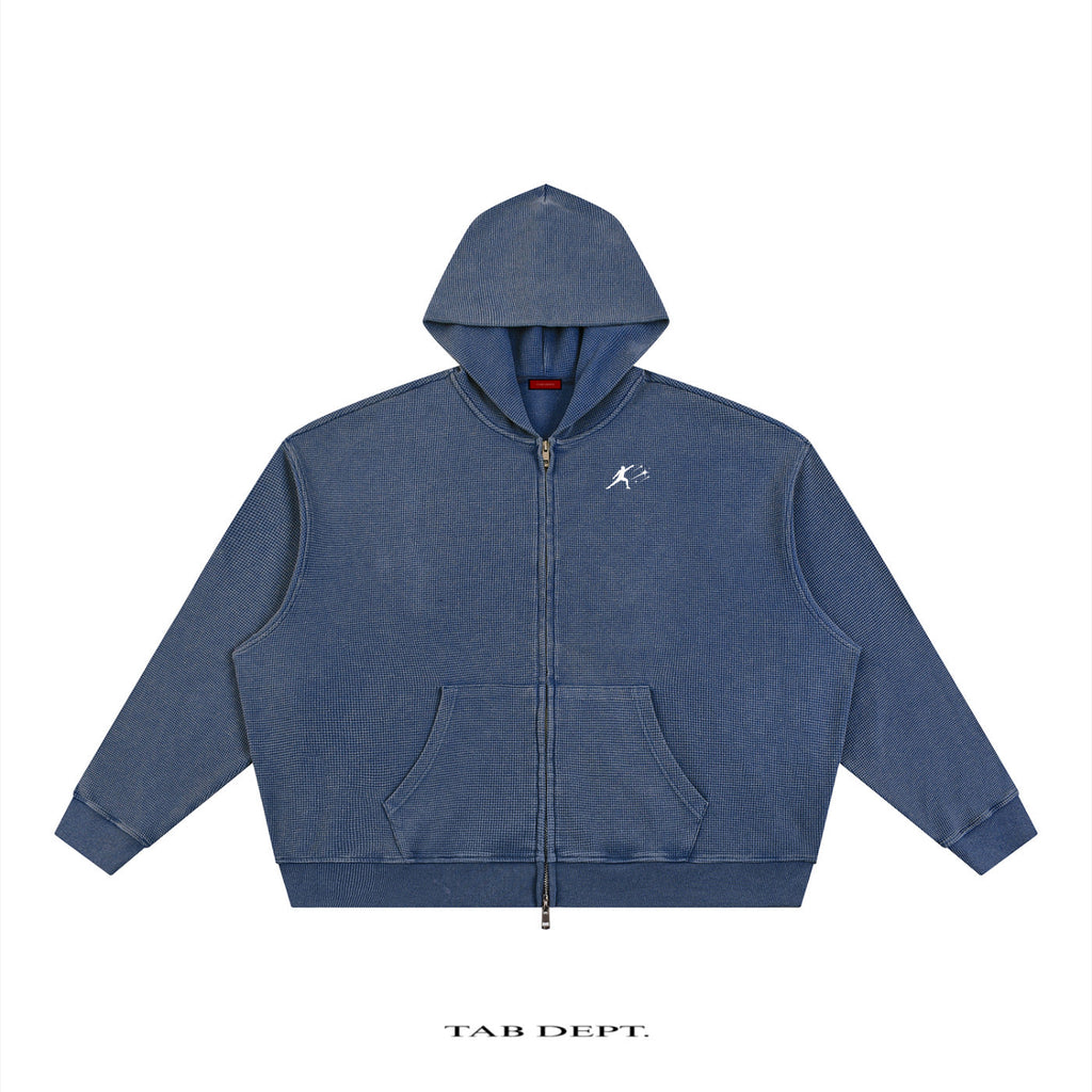 TAB DEPT. VINTAGE WAFFLE ZIP HOODIE