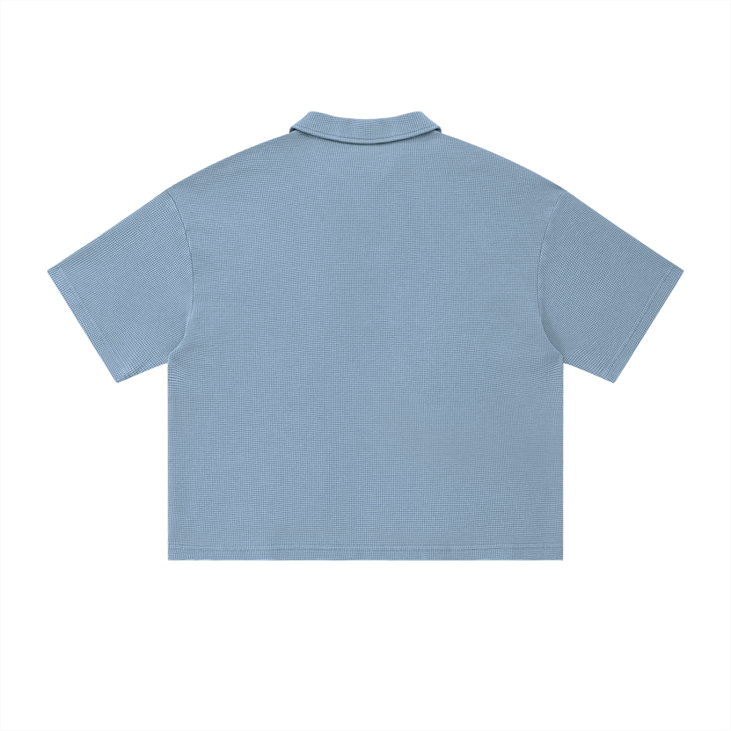 BE EN GARDE™ VINTAGE WASH WAFFLE BOXY POLO SHIRT