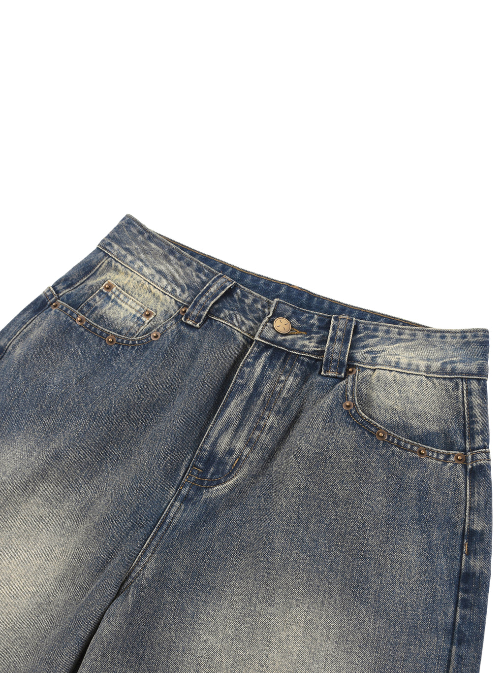 TAB DEPT™ VINTAGE WASH BAGGY DENIM SHORTS