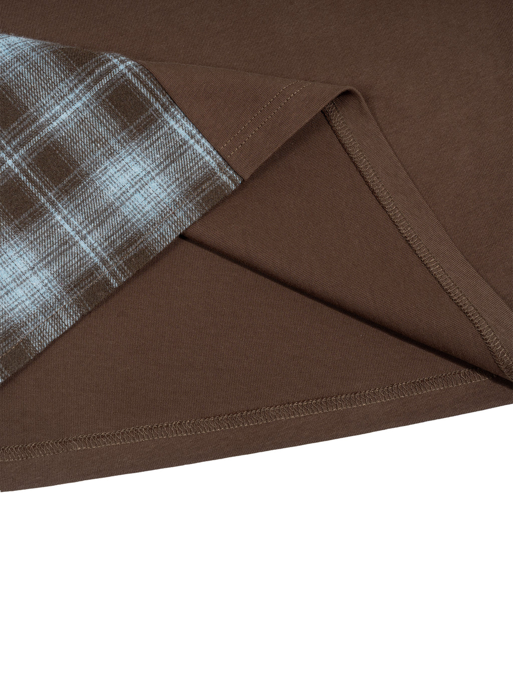 TAB DEPT. PLAID PANEL LONG SLEEVE TEE