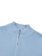 TAB DEPT. MOCK NECK ZIP CARDIGAN