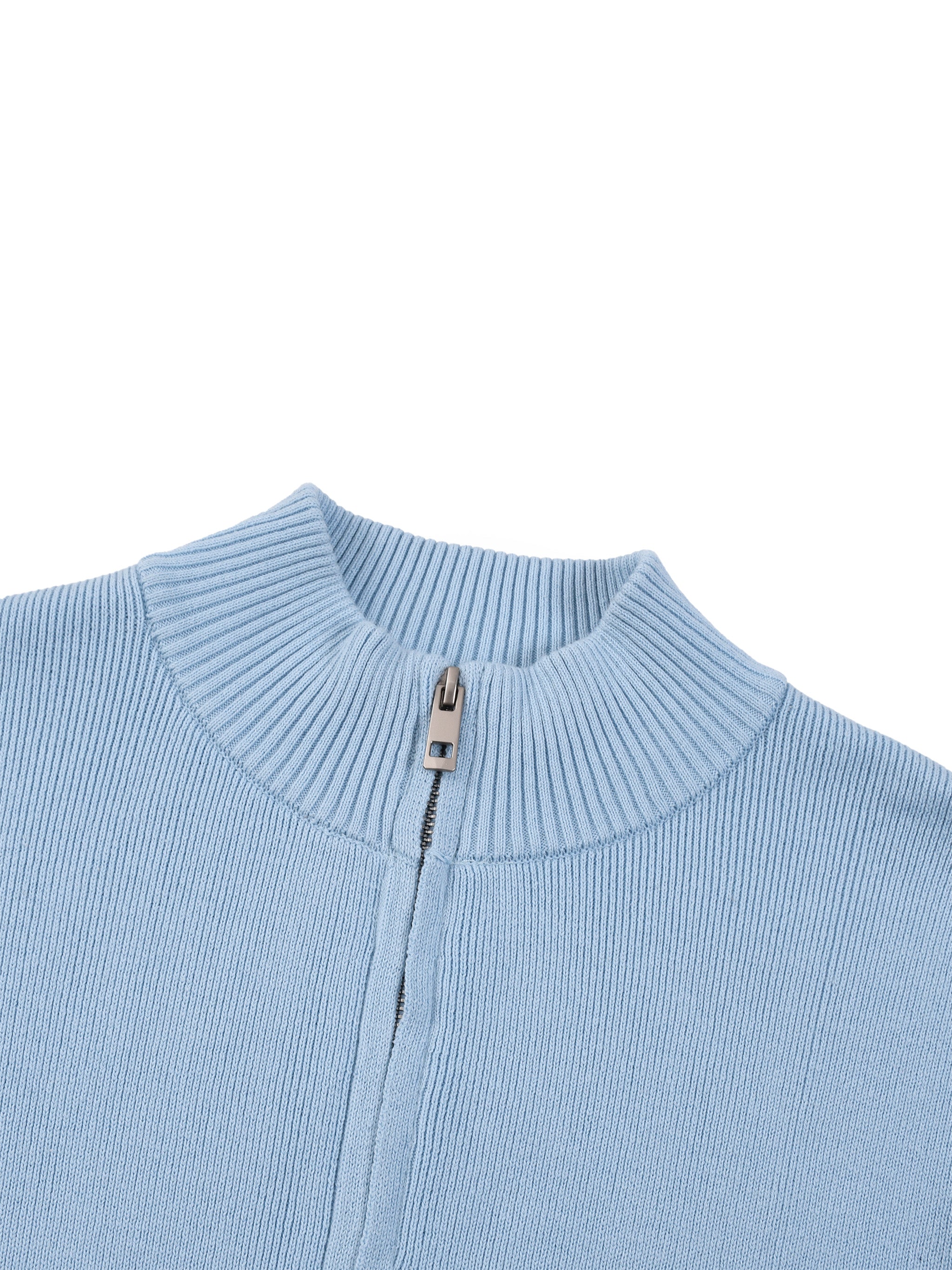 TAB DEPT. MOCK NECK ZIP CARDIGAN